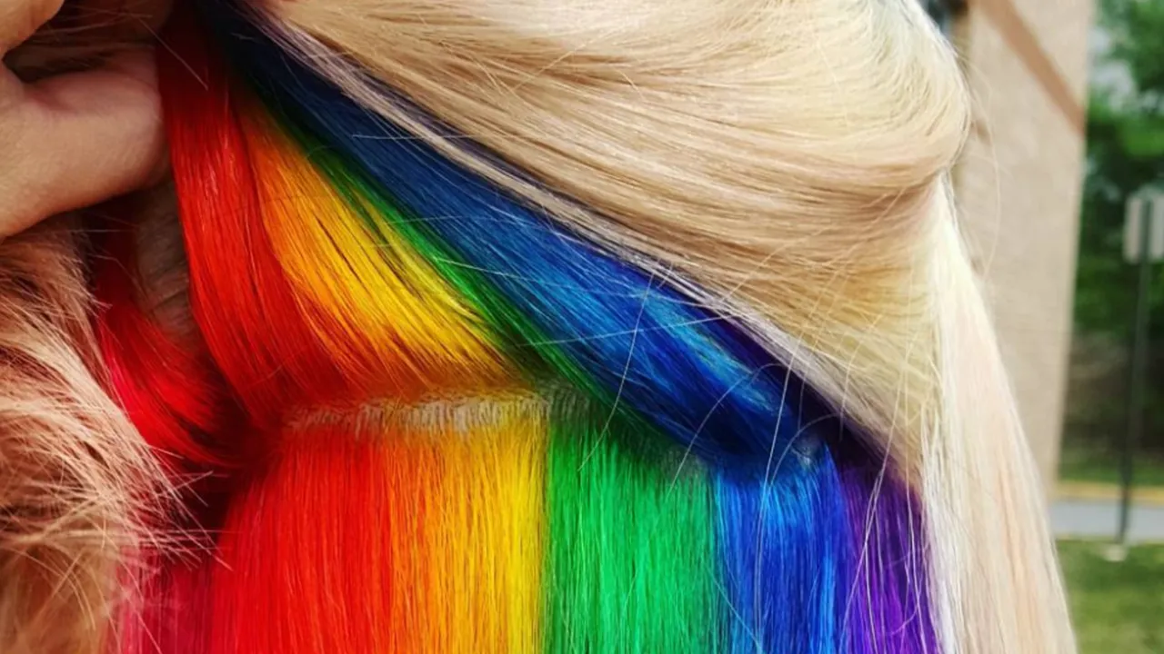 hidden rainbow hair